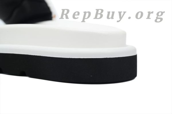 Louis Vuitton White Yellow Logo Pool Pillow Comfort Flat Slides - 图片 6