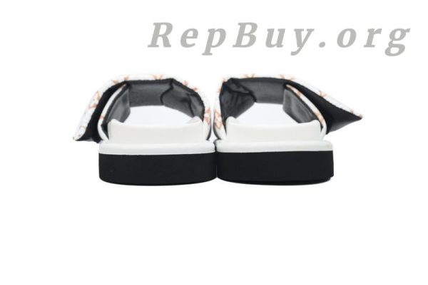 Louis Vuitton White Yellow Logo Pool Pillow Comfort Flat Slides - 图片 3