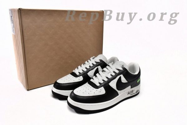 Louis Vuitton x Nike Air Force 1 Black White 7108-8 - Image 17
