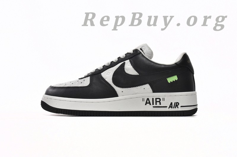 Best Louis Vuitton x Nike Air Force 1 Black White 7108-8 Replica