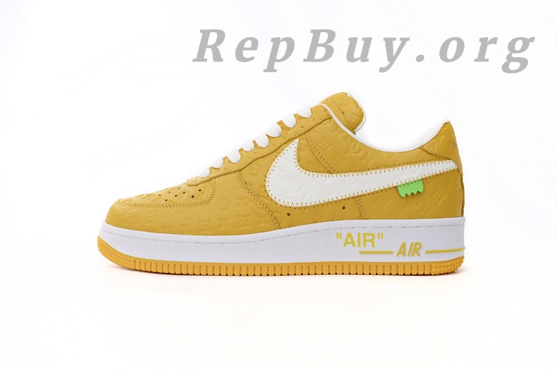 Best Louis Vuitton x Nike Air Force 1 Co Branded White Yellow Replica