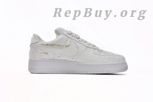 Top Version Louis Vuitton x Nike Air Force 1 Triple White LK0221 - 图片 3