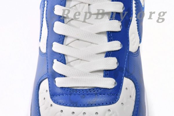 Louis Vuitton x Nike Air Force 1 White Blue 7108-5 - Image 7