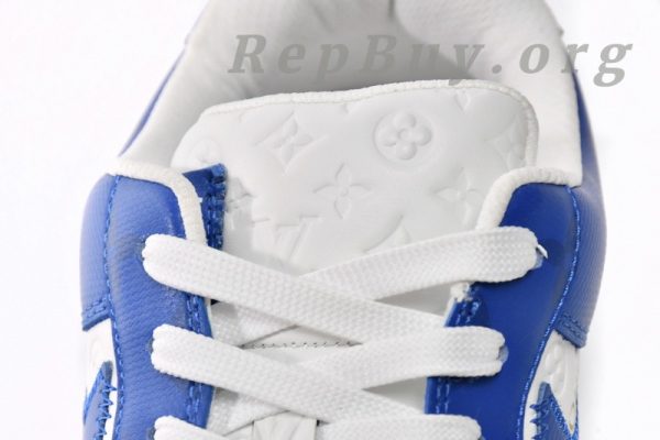 Louis Vuitton x Nike Air Force 1 White Blue 7108-5 - Image 8