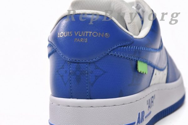 Louis Vuitton x Nike Air Force 1 White Blue 7108-5 - Image 12