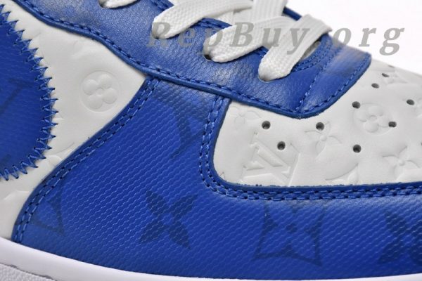 Louis Vuitton x Nike Air Force 1 White Blue 7108-5 - Image 9