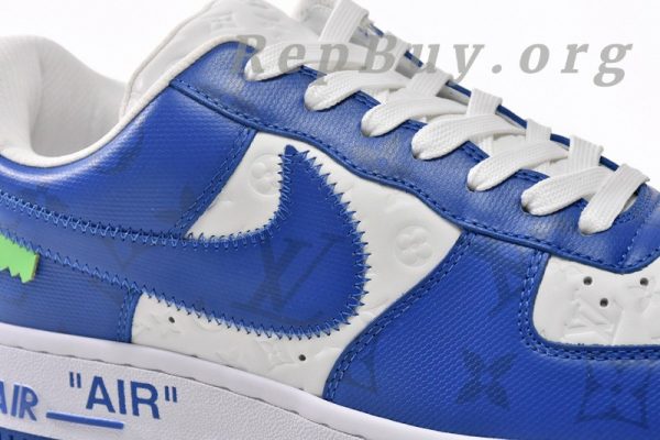 Louis Vuitton x Nike Air Force 1 White Blue 7108-5 - Image 10