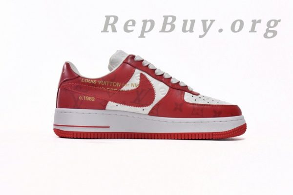 Louis Vuitton x Nike Air Force 1 White Red MS0232 - Image 3