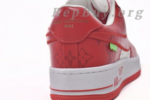 Louis Vuitton x Nike Air Force 1 White Red MS0232 - Image 8
