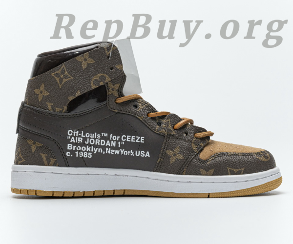 Top Version Louis Vuitton X Nike Air Jordan 1 (regular Jordan shoe box) - 图片 3