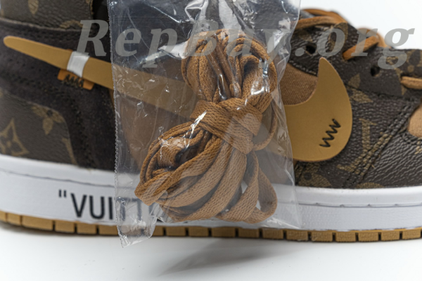 Top Version Louis Vuitton X Nike Air Jordan 1 (regular Jordan shoe box) - 图片 9