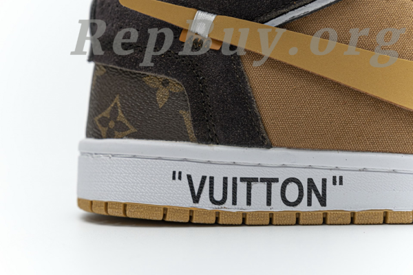 Top Version Louis Vuitton X Nike Air Jordan 1 (regular Jordan shoe box) - 图片 11