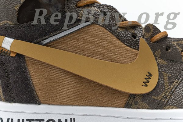 Top Version Louis Vuitton X Nike Air Jordan 1 (regular Jordan shoe box) - 图片 10