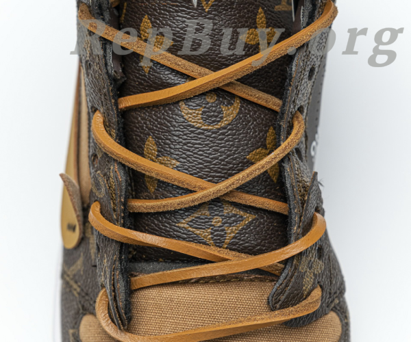 Top Version Louis Vuitton X Nike Air Jordan 1 (regular Jordan shoe box) - 图片 13