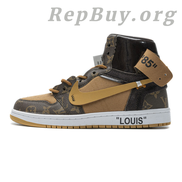 Top Version Louis Vuitton X Nike Air Jordan 1 (regular Jordan shoe box)
