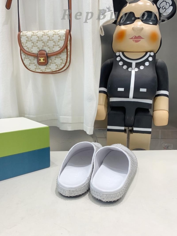 Marni White leather Fussbett Sabot Slide With Rhinestones 241379F121007 - 图片 3