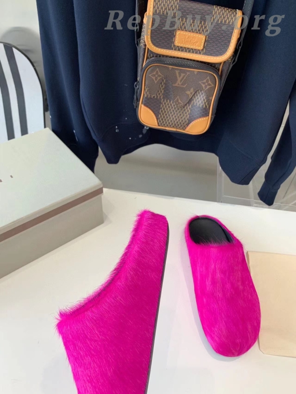 MARNI FUCHSIA Pink Fussbett Sabot Loafers Slide SBMR000600P412200C57 - Image 2