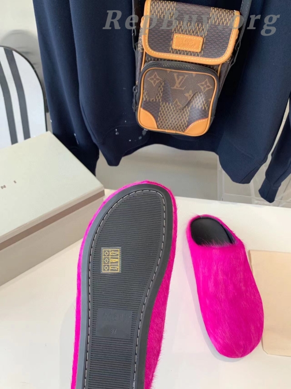 MARNI FUCHSIA Pink Fussbett Sabot Loafers Slide SBMR000600P412200C57 - Image 3