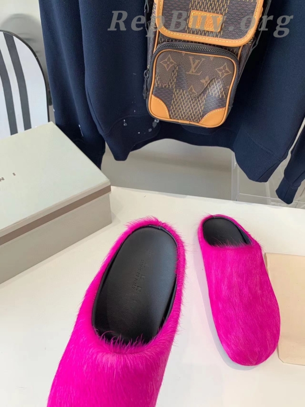MARNI FUCHSIA Pink Fussbett Sabot Loafers Slide SBMR000600P412200C57 - Image 5