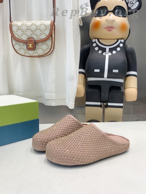 Marni Pink Fussbett Sabot Slide With Rhinestones