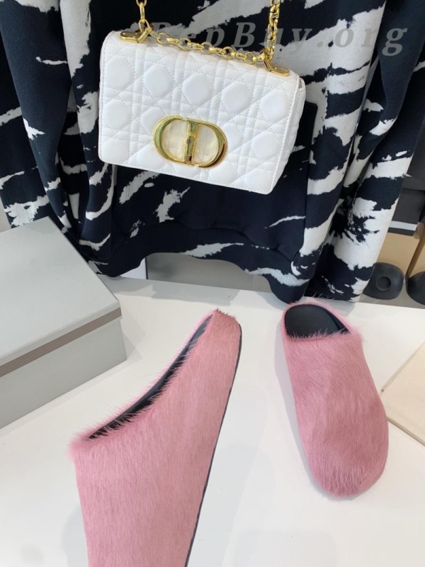 Marni Pink LONG-HAIR CALFSKIN FUSSBETT SABOT Slide SBMR000600P412200C58 - 图片 8