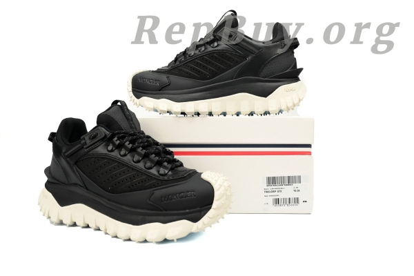 Moncler Trailgrip Leather Black And White J109B 4M00020 M3211 - 图片 10