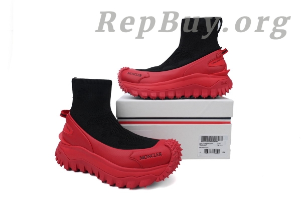 Moncler Trailgrip Leather Sneaker Black And Red J109B4M 00060 M3809P - 图片 11