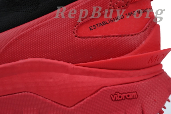 Moncler Trailgrip Leather Sneaker Black And Red J109B4M 00060 M3809P - 图片 8
