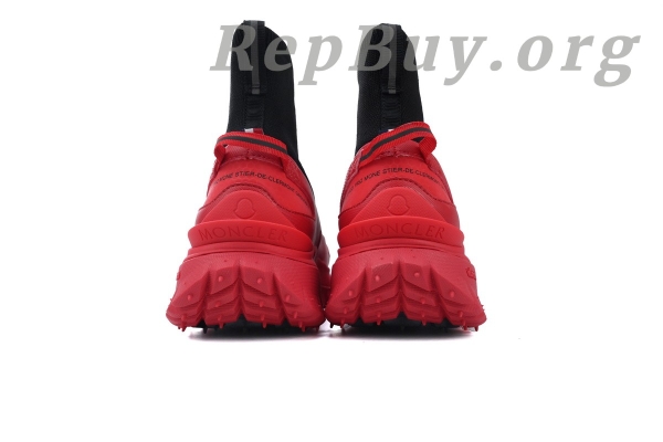 Moncler Trailgrip Leather Sneaker Black And Red J109B4M 00060 M3809P - 图片 3