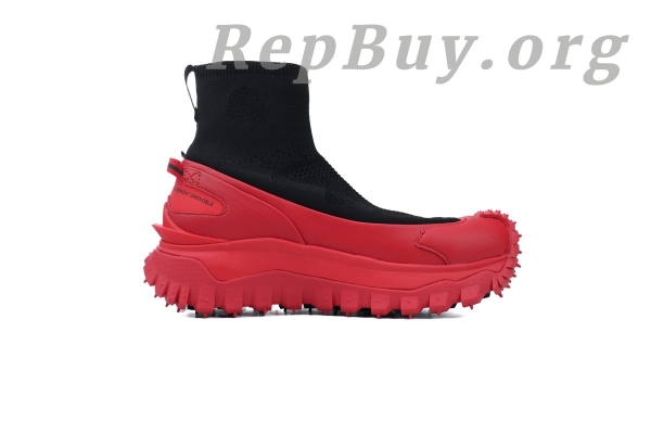 Moncler Trailgrip Leather Sneaker Black And Red J109B4M 00060 M3809P - 图片 2