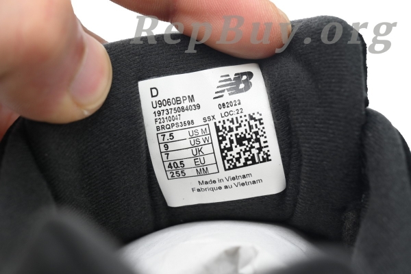 New Balance 9060 Triple Black U9060BPM - 图片 8