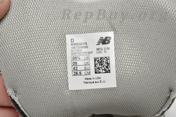 New Balance 990v3 Grey M990GY3 - 图片 10
