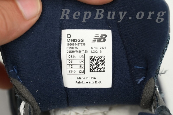 New Balance 992 Navy Blue M992GG - 图片 8