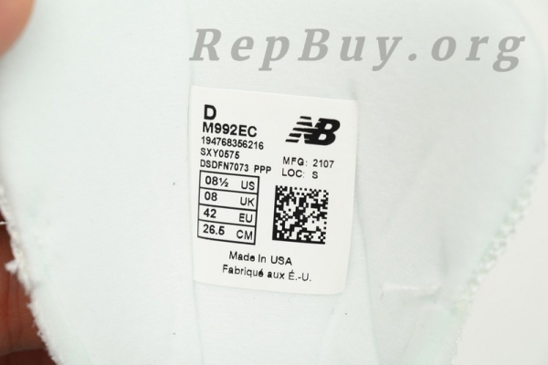 New Balance 992 White Blue M992EC - 图片 8