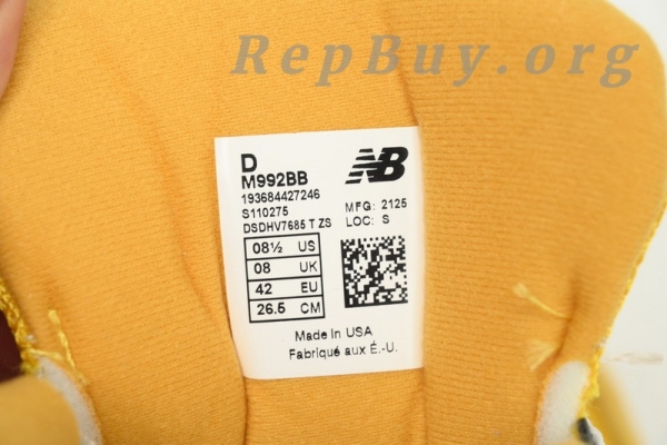 New Balance 992 Yellow M992BB - 图片 8