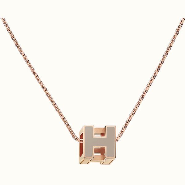 18K Cage D'H H Grey Necklace