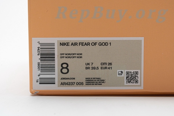 Top Version Nike Air Fear of  God 1 Triple Black AR4237-005 - Image 31