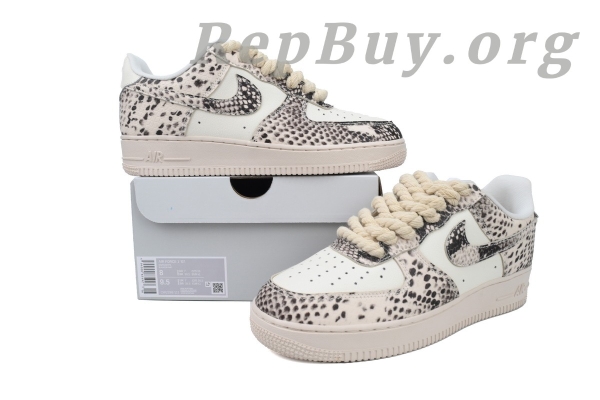 Top Version Nike Air Force 1 '07 Low Snake Pattern CW2288-111 - 图片 10