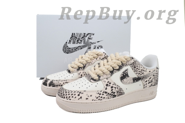 Top Version Nike Air Force 1 '07 Low Snake Pattern CW2288-111 - 图片 11