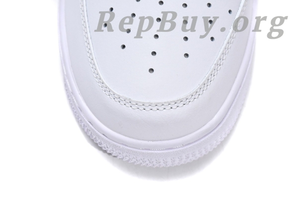 Top Version Nike Air Force 1 Low '07 Essential White Black Gold Mini Swoosh (W) CZ0270-102 - Image 13