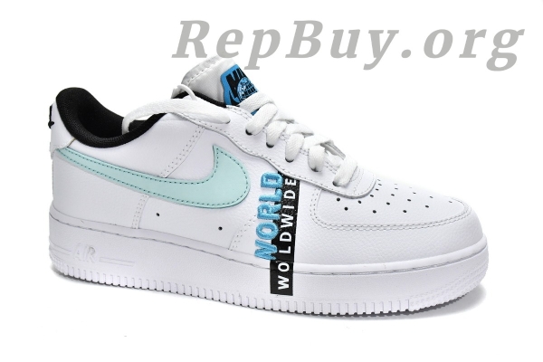 Top Version Nike Air Force 1 Low '07 LV8 Worldwide Pack White Blue Fury CK6924-100 - Image 4