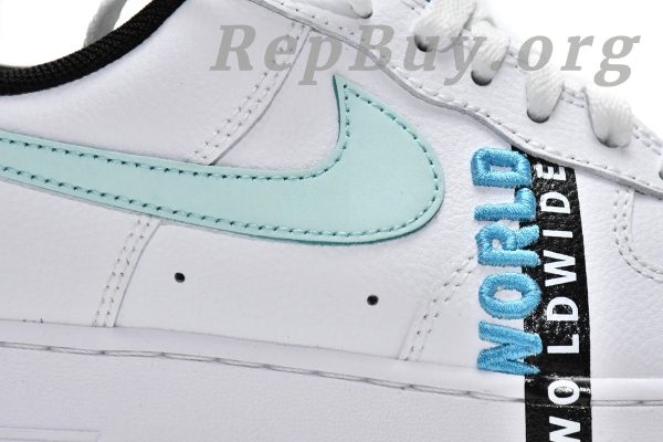 Top Version Nike Air Force 1 Low '07 LV8 Worldwide Pack White Blue Fury CK6924-100 - Image 9