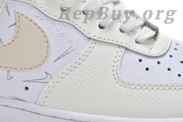 Top Version Nike Air Force 1 Low '07 Mini Checks Sail Pure Platinum (W) DR7857-100 - Image 26