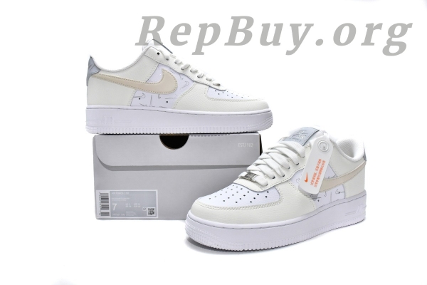 Top Version Nike Air Force 1 Low '07 Mini Checks Sail Pure Platinum (W) DR7857-100 - Image 20