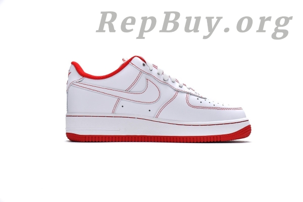 Top Version Nike Air Force 1 Low '07 White University Red CV1724-100 - Image 3