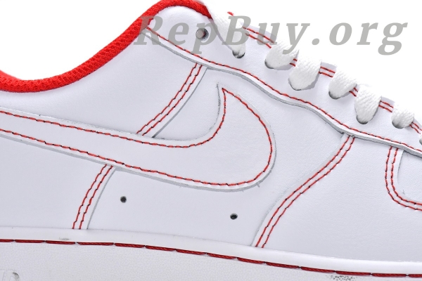 Top Version Nike Air Force 1 Low '07 White University Red CV1724-100 - Image 8