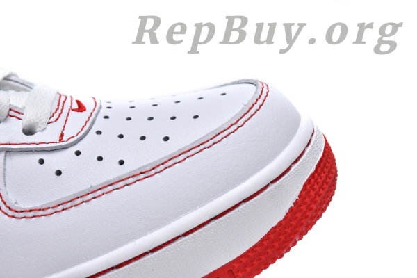 Top Version Nike Air Force 1 Low '07 White University Red CV1724-100 - Image 9