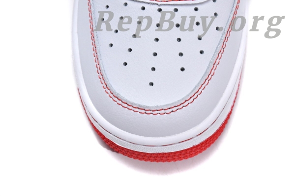 Top Version Nike Air Force 1 Low '07 White University Red CV1724-100 - Image 13