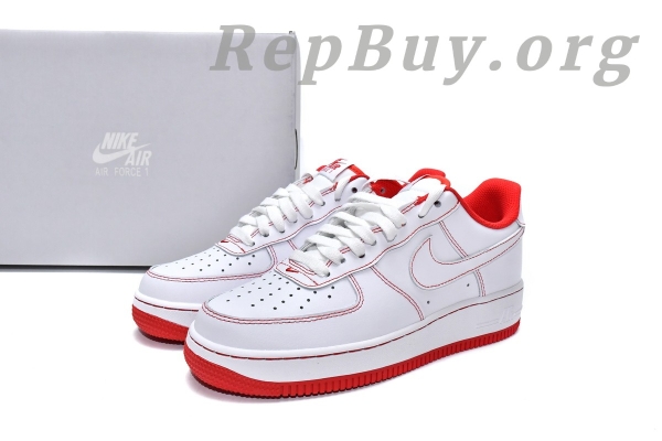 Top Version Nike Air Force 1 Low '07 White University Red CV1724-100 - Image 19