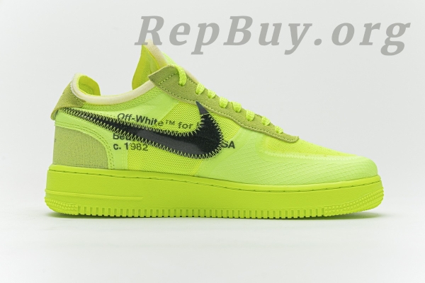 Top Version Nike Air Force 1 Low Off-White Volt AO4606-700 - Image 3